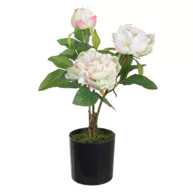 Decorative Plant 24 x 20 x 38 cm Cream Peony by BigBuy Home, Artificial Plants - Ref: S8801147, Price: 13,19 €, Discount: %