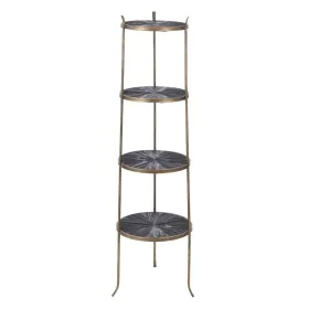 Scaffale 47,5 x 47 x 152 cm Nero Dorato Metallo Legno di BigBuy Home, Unità di mensole - Rif: S8801154, Prezzo: 237,69 €, Sco...