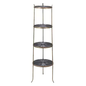 Scaffale 47,5 x 47 x 152 cm Nero Dorato Metallo Legno di BigBuy Home, Unità di mensole - Rif: S8801154, Prezzo: 253,86 €, Sco...