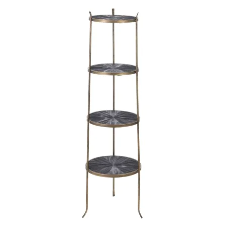 Scaffale 47,5 x 47 x 152 cm Nero Dorato Metallo Legno di BigBuy Home, Unità di mensole - Rif: S8801154, Prezzo: 253,86 €, Sco...