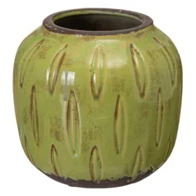 Cache-pot 19,5 x 19,5 x 18,5 cm Céramique Pistache de BigBuy Garden, Cache-pots - Réf : S8801166, Prix : 17,23 €, Remise : %