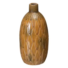 Vase Ceramic 17 x 17 x 35 cm Mustard by BigBuy Home, Vases - Ref: S8801203, Price: 26,26 €, Discount: %