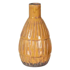 Vase 16,5 x 16,5 x 30 cm Ceramic Mustard by BigBuy Home, Vases - Ref: S8801205, Price: 21,07 €, Discount: %