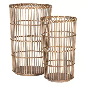 Set of Baskets 42 x 42 x 69 cm Natural Bamboo (2 Pieces) by BigBuy Home, Storage baskets - Ref: S8801207, Price: 103,84 €, Di...