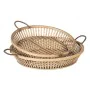 Snack tray 50 x 50 x 9,5 cm Natural Rattan (2 Units) by BigBuy Home, Plates and dishes - Ref: S8801208, Price: 42,57 €, Disco...