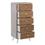 Schubladenschrank COUNTRY 50 x 35 x 112 cm natürlich Weiß Tannenholz Holz MDF von BigBuy Home, Kommoden & Sideboards - Ref: S...