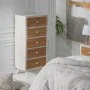 Cassettiera COUNTRY 50 x 35 x 112 cm Naturale Bianco Legno di abete Legno MDF di BigBuy Home, Comò e cassettiere - Rif: S8801...