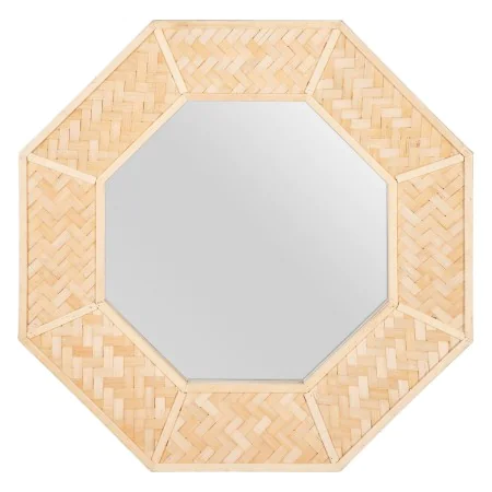 Wall mirror 81 x 6,5 x 81 cm Natural Bamboo by BigBuy Home, Wall-Mounted Mirrors - Ref: S8801262, Price: 155,12 €, Discount: %