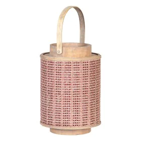 Lanterne 20,5 x 20,5 x 29 cm Bougeoir Marron Fibre naturelle de BigBuy Home, Bougeoirs et chandeliers - Réf : S8801269, Prix ...