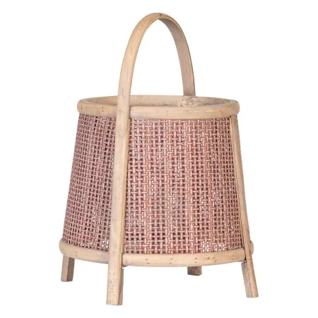 Lantern Candleholder Brown Natural Fibre 33 x 33 x 44 cm by BigBuy Home, Candelabras and candle holders - Ref: S8801271, Pric...