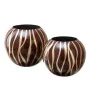 Vase 24,5 x 24,5 x 20 cm Zèbre Céramique Doré Marron de BigBuy Home, Vases - Réf : S8801272, Prix : 33,52 €, Remise : %