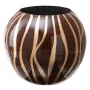 Vaso 27 x 27 x 23 cm Zebra Cerâmica Dourado Castanho de BigBuy Home, Jarrões - Ref: S8801273, Preço: 37,16 €, Desconto: %