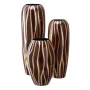 Vaso 21,5 x 21,5 x 36 cm Zebra Cerâmica Dourado Castanho de BigBuy Home, Jarrões - Ref: S8801274, Preço: 40,63 €, Desconto: %