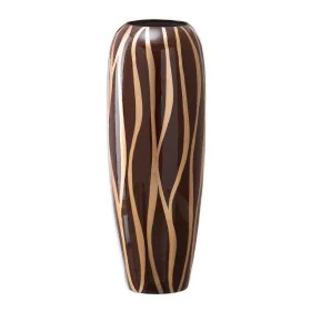 Vaso Zebra Ceramica Dorato Marrone 18 x 18 x 48 cm di BigBuy Home, Vasi - Rif: S8801275, Prezzo: 37,16 €, Sconto: %