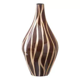 Vase Zebra Ceramic Golden Brown 23 x 23 x 43 cm by BigBuy Home, Vases - Ref: S8801285, Price: 43,68 €, Discount: %