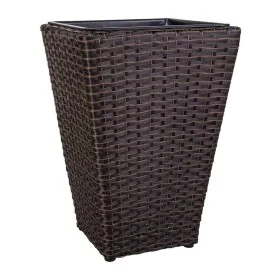 Planter Alexandra House Living Brown Iron Rattan Plastic 28 x 40 x 28 cm by Alexandra House Living, Cachepots - Ref: D1631037...