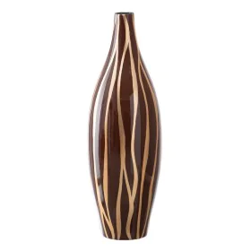 Vaso 20 x 20 x 58,5 cm Zebra Cerâmica Dourado Castanho de BigBuy Home, Jarrões - Ref: S8801286, Preço: 46,97 €, Desconto: %