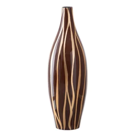 Vase 20 x 20 x 58,5 cm Zèbre Céramique Doré Marron de BigBuy Home, Vases - Réf : S8801286, Prix : 46,97 €, Remise : %