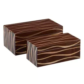 Caixa Decorativa 35 x 20 x 15 cm Zebra DMF (2 Unidades) de BigBuy Home, Caixas - Ref: S8801288, Preço: 57,40 €, Desconto: %