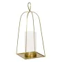 Bougeoir Verre Doré Métal 23 x 23 x 56 cm de BigBuy Home, Bougeoirs et chandeliers - Réf : S8801313, Prix : 34,85 €, Remise : %