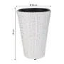 Planter Alexandra House Living White Iron Rattan Plastic 28 x 40 x 28 cm by Alexandra House Living, Cachepots - Ref: D1631038...