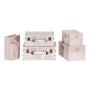 Caja Decorativa Rosa PVC Lona Papel DMF 30 x 18 x 15 cm (2 Piezas) de BigBuy Home, Cajas - Ref: S8801320, Precio: 22,49 €, De...