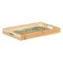 Tablett für Snacks 45 x 31 x 5 cm Bettlaken natürlich Holz Rattan 3 Stücke von BigBuy Home, Teller und Schüsseln - Ref: S8801...