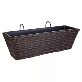 Maceta para Barandilla Alexandra House Living Marrón Hierro Ratán Plástico 20 x 19 x 61 cm de Alexandra House Living, Maceter...