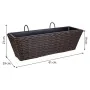 Maceta para Barandilla Alexandra House Living Marrón Hierro Ratán Plástico 20 x 19 x 61 cm de Alexandra House Living, Maceter...