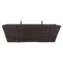 Maceta para Barandilla Alexandra House Living Marrón Hierro Ratán Plástico 20 x 19 x 61 cm de Alexandra House Living, Maceter...