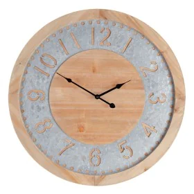 Wall Clock Natural Fir wood 60 x 4,5 x 60 cm by BigBuy Home, Wall Clocks - Ref: S8801372, Price: 67,77 €, Discount: %