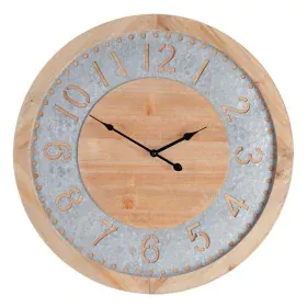 Horloge Murale Naturel Bois d'épicéa 60 x 4,5 x 60 cm de BigBuy Home, Pendules murales - Réf : S8801372, Prix : 69,94 €, Remi...