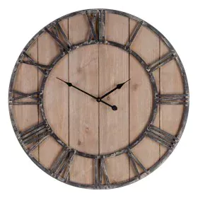 Wall Clock Natural Black 60 x 4 x 60 cm DMF by BigBuy Home, Wall Clocks - Ref: S8801373, Price: 75,27 €, Discount: %