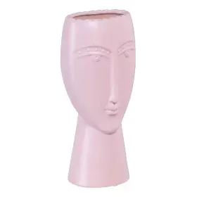 Planter 15 x 8,5 x 19 cm Face Ceramic Light mauve by BigBuy Garden, Cachepots - Ref: S8801398, Price: 16,93 €, Discount: %