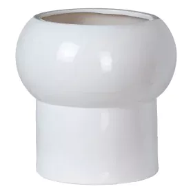 Cache-pot Céramique 30 x 30 x 30 cm Blanc de BigBuy Garden, Cache-pots - Réf : S8801401, Prix : 38,87 €, Remise : %