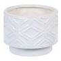 Plantador 21,5 x 21,5 x 16,5 cm Cerâmica Branco de BigBuy Garden, Vasos - Ref: S8801407, Preço: 24,85 €, Desconto: %