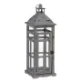 Lanterne 28 x 28 x 75 cm Bougeoir Gris Bois d'épicéa (2 Unités) de BigBuy Home, Bougeoirs et chandeliers - Réf : S8801408, Pr...