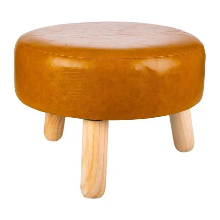 Stool Alexandra House Living Yellow Polyurethane MDF Wood 40 x 29 x 40 cm by Alexandra House Living, Sofas and chairs - Ref: ...