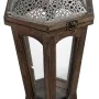 Lantern 32 x 28 x 60 cm Candleholder Brown Silver Fir wood (2 Units) by BigBuy Home, Candelabras and candle holders - Ref: S8...