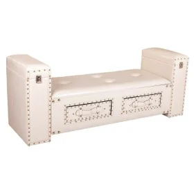 Banqueta Alexandra House Living Branco Poliuretano Madeira MDF 40 x 52 x 130 cm de Alexandra House Living, Cadeiras - Ref: D1...