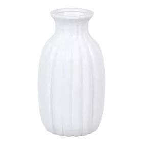 Vase 14,5 x 14,5 x 27,5 cm aus Keramik Weiß von BigBuy Home, Vasen - Ref: S8801436, Preis: 20,12 €, Rabatt: %