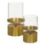 Castiçais 15,5 x 15,5 x 25 cm Cristal Dourado Metal de BigBuy Home, Candelabros e suportes para velas - Ref: S8801553, Preço:...