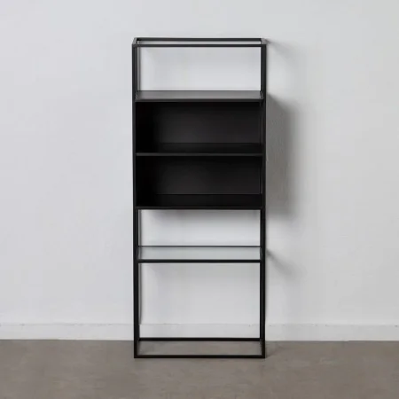 Shelves BRICK 55 x 30 x 132 cm Crystal Black Metal by BigBuy Home, Standing Shelf Units - Ref: S8801557, Price: 291,71 €, Dis...