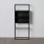 Shelves BRICK 55 x 30 x 132 cm Crystal Black Metal by BigBuy Home, Standing Shelf Units - Ref: S8801557, Price: 291,71 €, Dis...