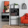 Shelves BRICK 55 x 30 x 132 cm Crystal Black Metal by BigBuy Home, Standing Shelf Units - Ref: S8801557, Price: 291,71 €, Dis...