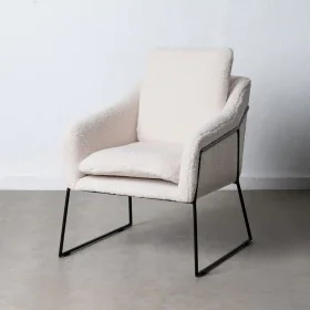 Armchair 69 x 80 x 79 cm Synthetic Fabric Beige Metal by BigBuy Home, Chairs - Ref: S8801651, Price: 345,73 €, Discount: %