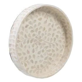 Snack tray Beige Mother of pearl 35 x 35 x 5 cm MDF Wood by BigBuy Home, Plates and dishes - Ref: S8801727, Price: 19,28 €, D...