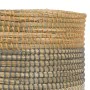 Conjunto de Cestos 38 x 38 x 50 cm Natural Cinzento Fibra natural (2 Peças) de BigBuy Home, Cestos de arrumação - Ref: S88017...