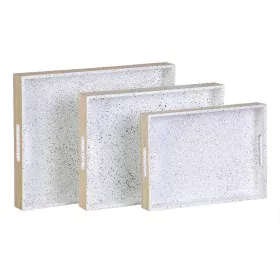 Vassoio per aperitivi Naturale Bianco Bambù 45 x 35 x 5 cm 3 Pezzi di BigBuy Home, Piatti e teglie - Rif: S8801762, Prezzo: 4...