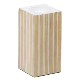 Bougeoir Beige Bambou Bois MDF 10,5 x 10,5 x 21 cm de BigBuy Home, Bougeoirs et chandeliers - Réf : S8801770, Prix : 13,99 €,...